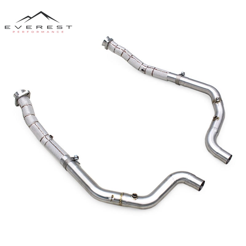 Exhaust Down Pipe for Land Rover Range Rover Sport SVR 5.0L 2018-2024 Heat Shield Free Flow Front Downpipe Car Exhaust System