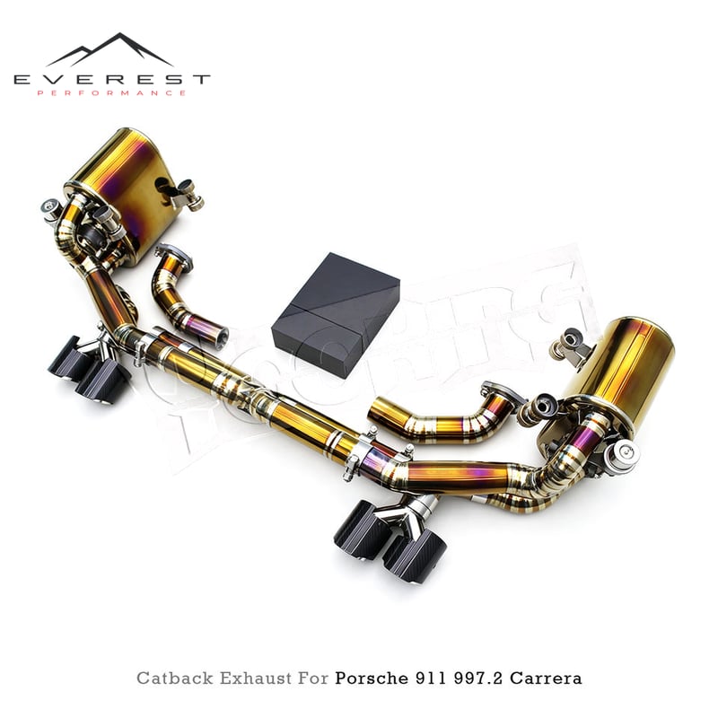 Titanium Vacuum Valve Muffler Catback Exhaust Pipe System for Porsche 911 997.1/997.2 Carrera 4S 3.6L3.8L 2004-2012