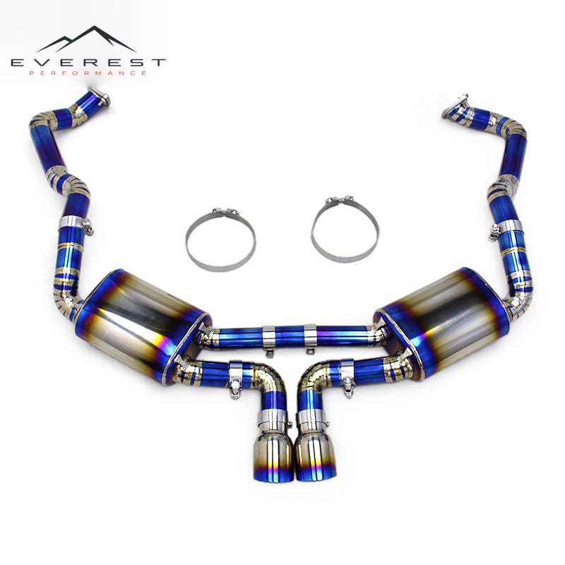 Custom Catback Exhaust for Porsche Cayman 981 GTS 3.8L 2013-2015 Sport Valved Exhaust System Muffler Titanium Pipe Escape
