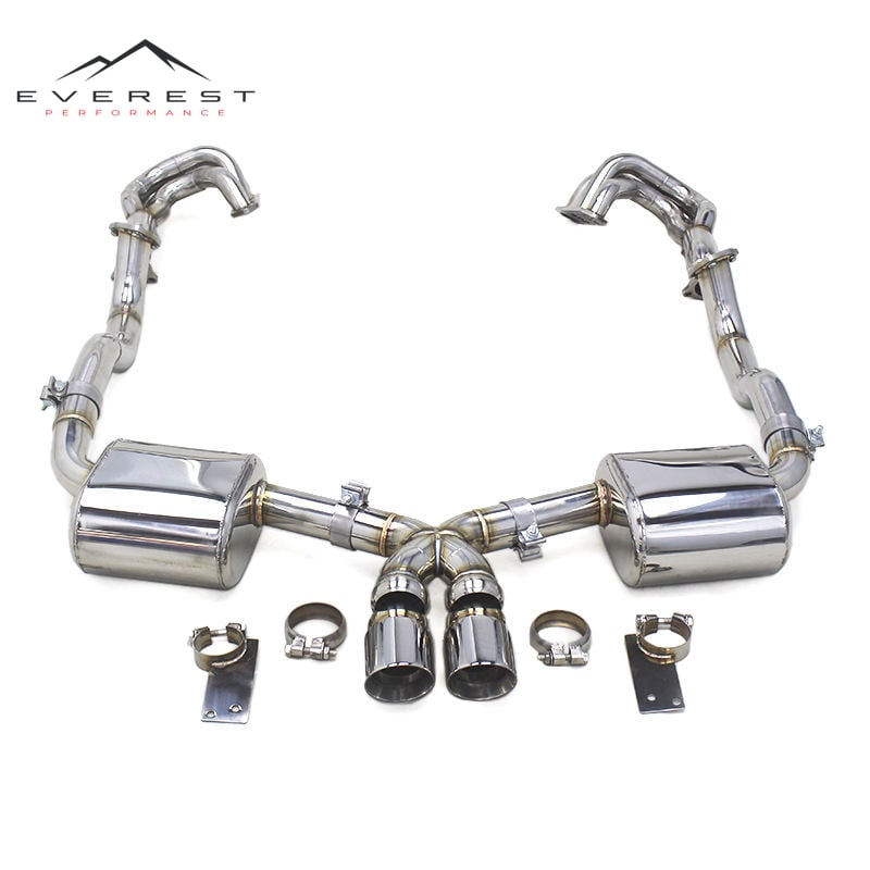 Catback Exhaust Manifold Header for Porsche 987/987.1 Boxster/Cayman S 3.4L 2004-2008 Stainless Steel Pipe Exhaust System