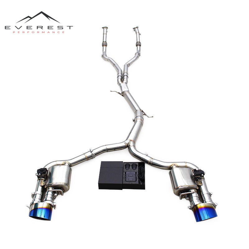 Stainless Steel Exhaust for Audi RS4/RS5 B9/B9.5 2.9T 2017-2024 Y Midpipe Valvetronic Axle Back With Remote Controller