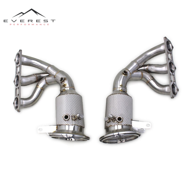 Performance Manifold Exhaust Pipes for Porsche 911 992 Carrera GT3 4.0 2017-2024 Stainless Steel Catalyst Header