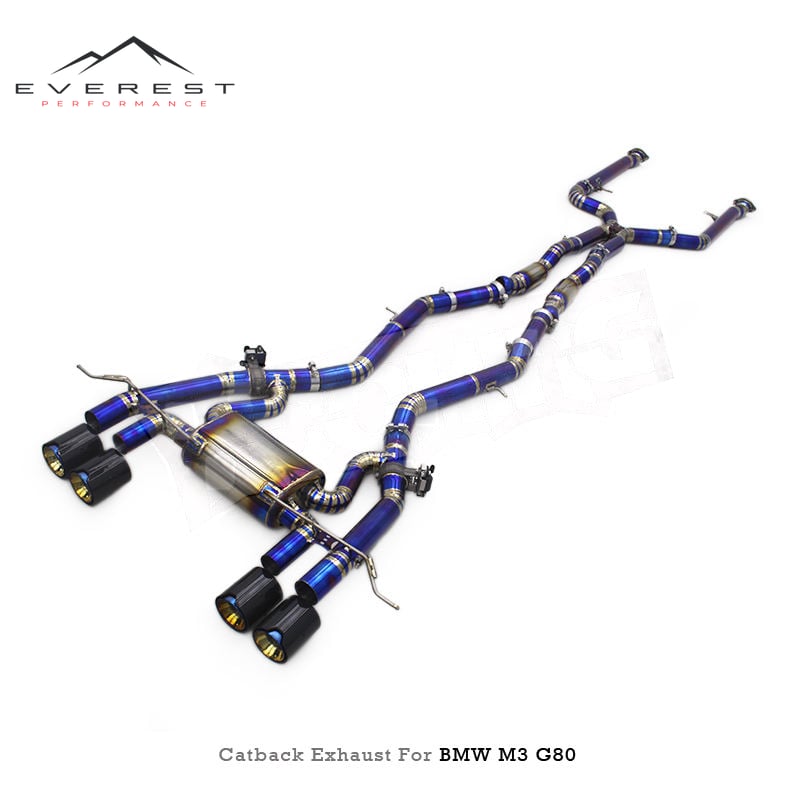 Valved Race Pipes for BMW M3/M4 G80/G82/G8X 3.0T 2019-2023 Equal Length Mid Pipe Resonated Exhaust System
