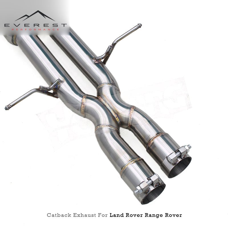 Racing SS304 Mirror Polished 1.5mm Exhaust System Land Rover Range Rover Sport SE V6 3.0T 2013-2022 Valvetronic Catback