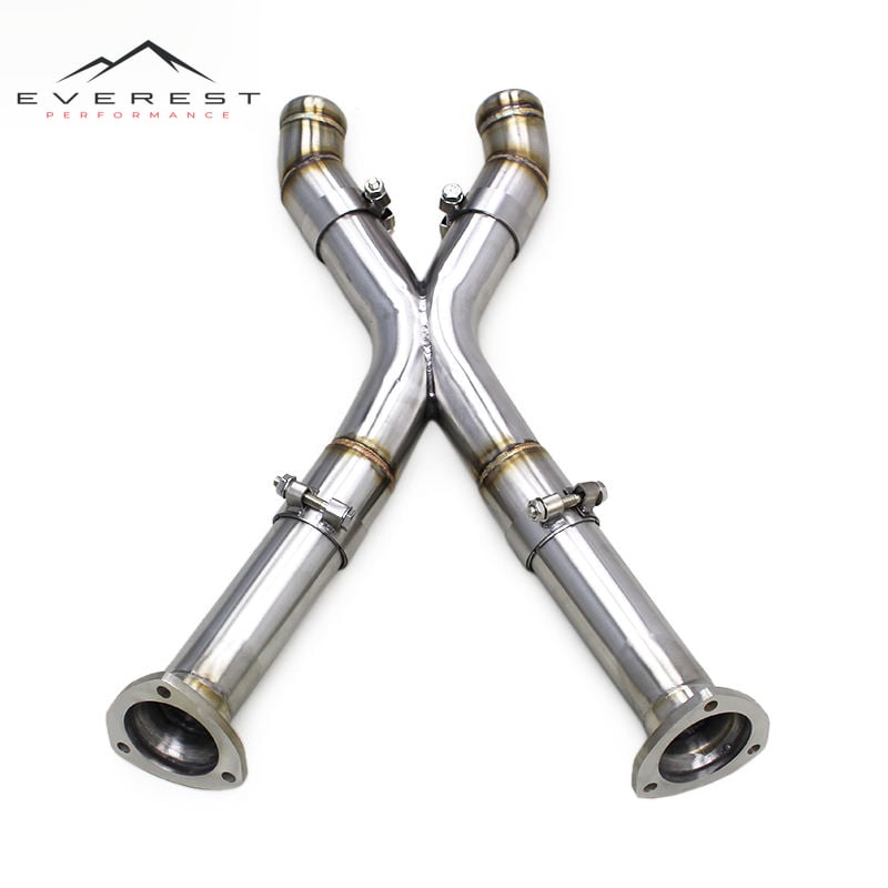 Custom Front Tube X Pipe Muffler for Aston Martin DB9 Vantage Zagato Rapide 6.0 V12 Sport Car Parts SS304 Pipe Exhaust System