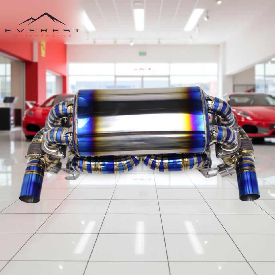 Custom Catback Exhaust for Ferrari F430 4.3L 2005-2009 Lightweight Titanium Pipes Muffler Valved Sport Exhaust System Exhauster