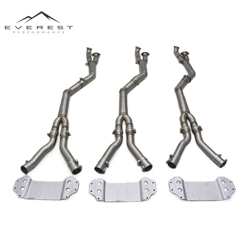 Brushed Stainless Steel Exhaust Mid Pipe for M3/M4 G80/G82/G83/G8X 3.0T 2021-2023 S58 3.5 Inches Catback Exhaust System