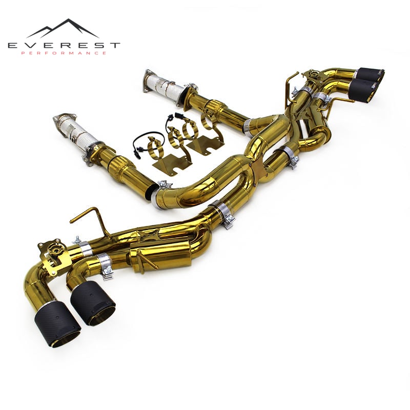 Car Full Exhaust System for Chevrolet Corvette C8 2019-2025 Stainless Steel Escape Exhaust Pipe Stock Valve Catback Exhaust