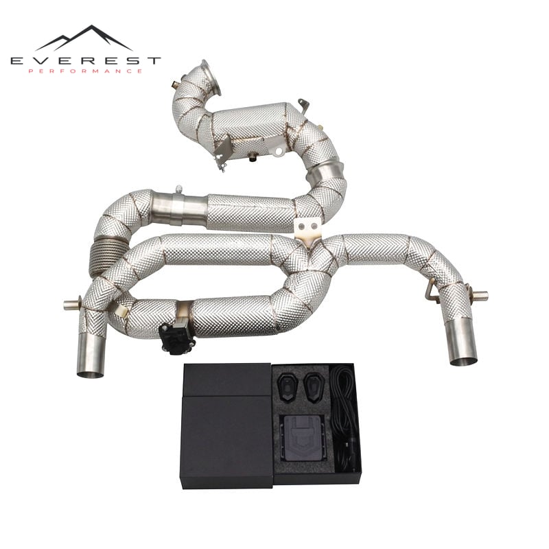 Direct Fitment Full Exhaust Downpipe for Lotus EMIRA 2.0T 2021-2025 Straight OPF Test Pipe Axleback Section with Heat Shield