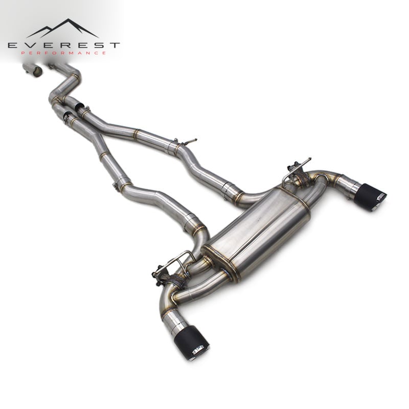 Catback Exhaust Pipes for Toyota Supra A90 3.0T 2020-2023 Stainless Steel Valvetronic Muffler Carbon Black Tips