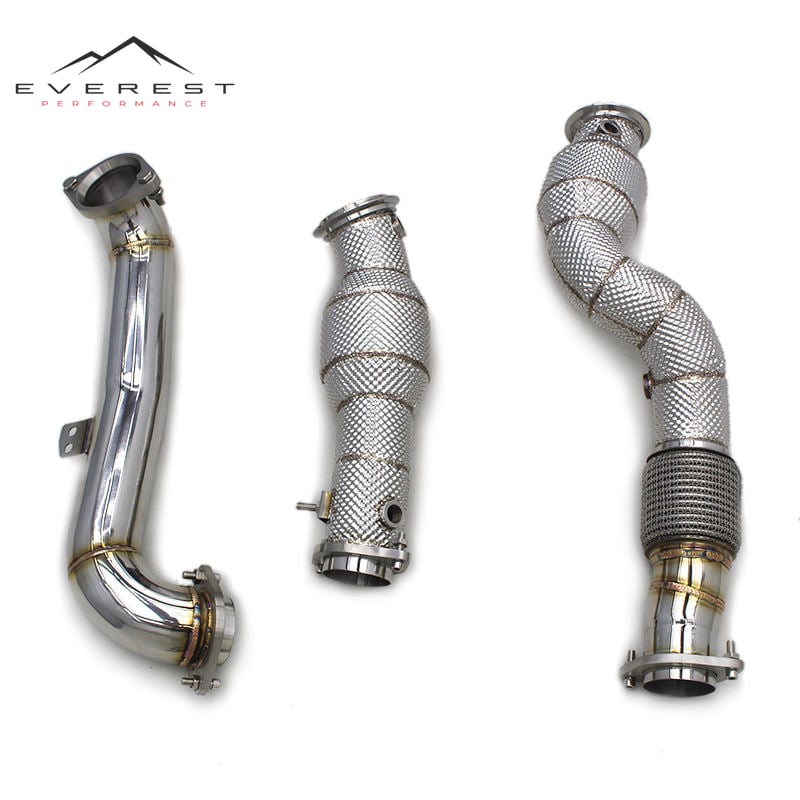 Exhaust Downpipe for BMW M2 G87 3.0T 2023 Engine Exhaust Pipe Heat Shield Stainless Steel Down Pipe