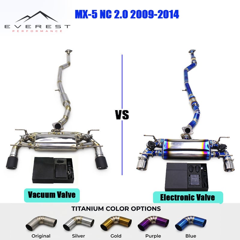 Titanium Exhaust Pipe System for Mazda MX-5 NC 2.0 2009-2014 Racing Vacuum Valve /Electronic Valve Catback Exhaust Pipes