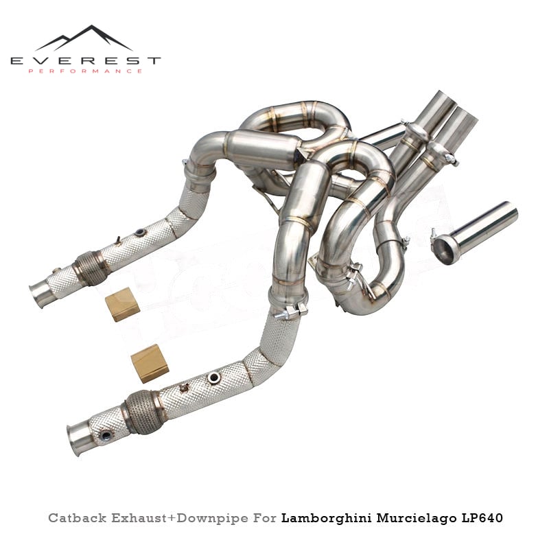 Stainless Steel Catback for Lamborghini Murcielago LP620/LP640/LP670 V12 6.5L 2006-2016 Auto Muffler Valve Exhaust Pipes