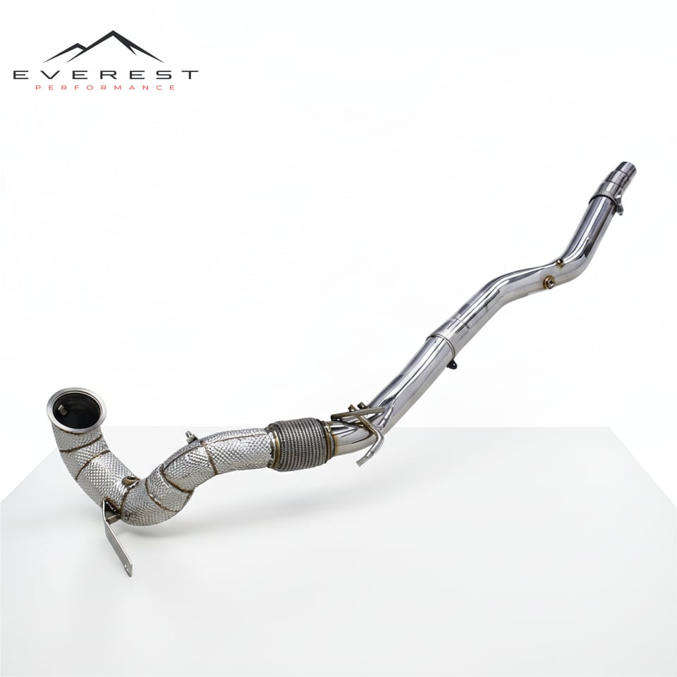 Exhaust Downpipe for Audi S3 2.0T 2015-2024 Stainless Steel Heat Shield