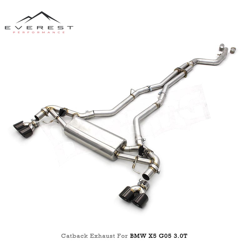 Racing Stainless Steel 1.5MM Exhaust Catback for BMW X5 G05 B58 3.0T 2019-2023 Exhaust System With Valve Carbon Fiber Tip