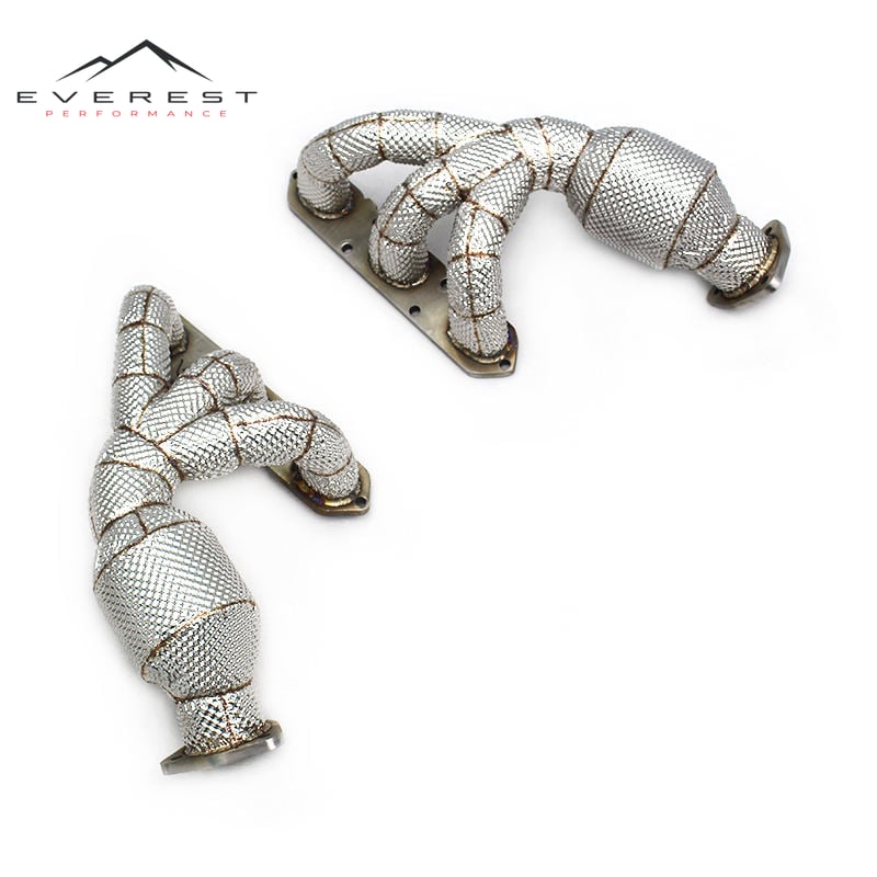 Header Manifold for Porsche 987.1 Boxster Cayman 3.4L 2004-2008 with Catalytic 100/200/300 Cell Exhaust System