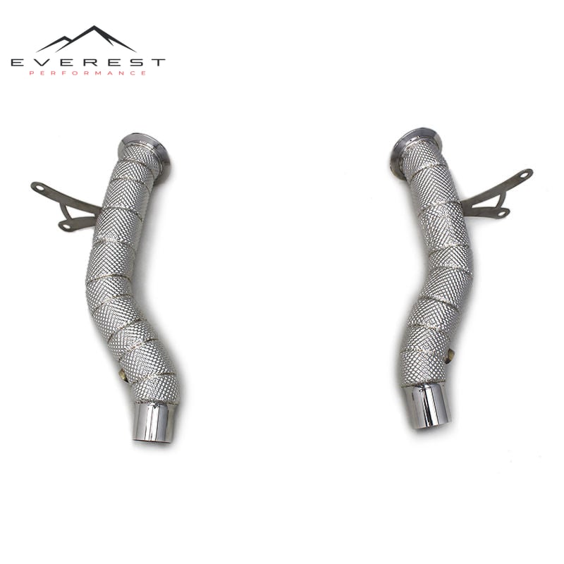 Race Exhaust Straight Downpipe for Ferrari 458 4.5 2013-2016 Engine Heat Shield Sport Exhaust Front Section Parts