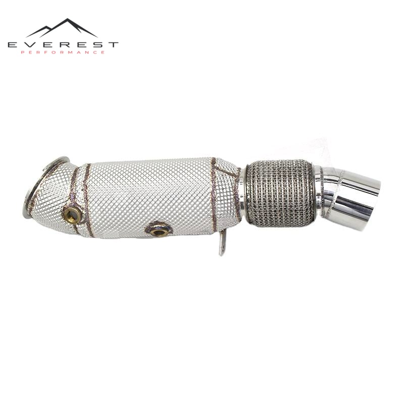 SS304 Exhaust Downpipe for BMW X5 F15 N55/N54/M40i/B48/2.0T/3.0T 2014-2018 High Quality Free Flow Pipes With Heat Shield