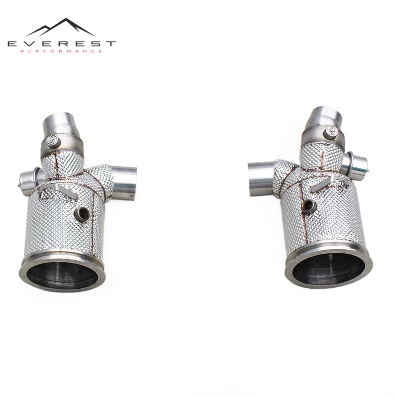 Race Turbo Downpipe for Porsche 911 991/991.1 GT2RS 3.6 2010-2016 Heat Shield Exhaust Downpipe Header With Valve Control
