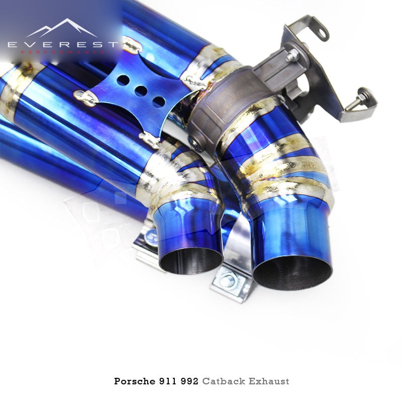 Titanium Exhaust Pipe System for Porsche 911 992/992.1/992.2 Turbo/Carrera 3.0T 2019-2025 Racing Valve Catback Exhaust