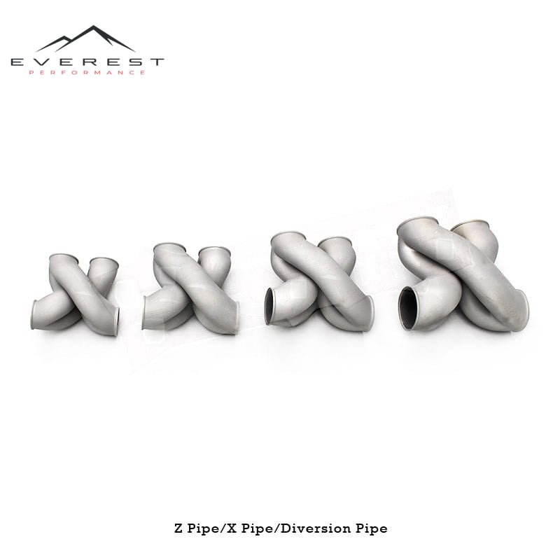 Universal Z/X/Diversion Pipes with 3D Printing for All Car Models Exhaust X Pipe 2.5''/2.76''/3''/3.5'' SS316L