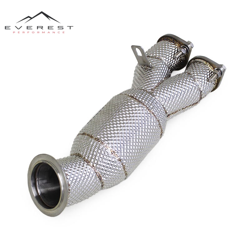 Race Stainless Steel Exhaust Downpipe for BMW 335i E90/E92/E93 3.0T N55 2009-2013 High Flow Catted Downpipe with Catalyst