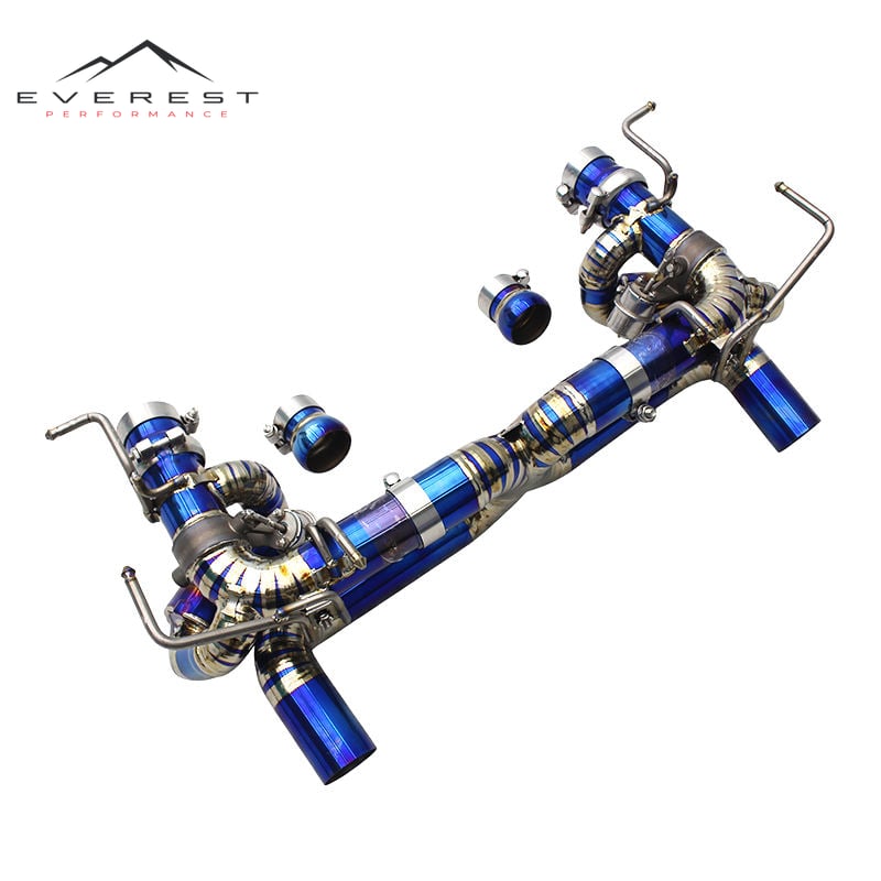 Catback Exhaust for Ferrari 458 4.5L 2011-2016 Racing Titanium Exhaust Pipe Muffler with Vacuum Control System