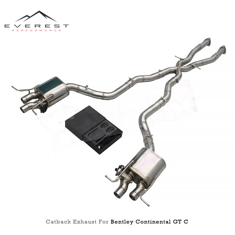 Valvetronic Catback for Bentley Continental GT C/GTC V8 4.0T 2014-2017 Quad Outlet Muffler Stainless Steel Exhaust Pipes