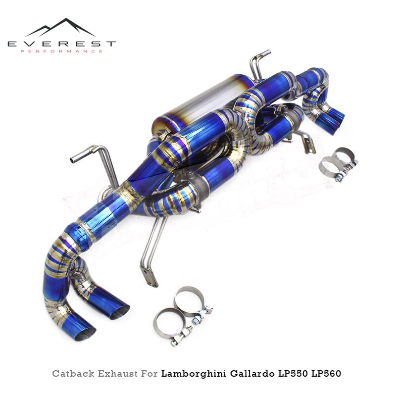 Custom Valved Sport Exhaust System for Lamborghini Gallardo 5.2 LP550/LP560/LP570 2008-2016 Titanium Sport Car Catback Muffler