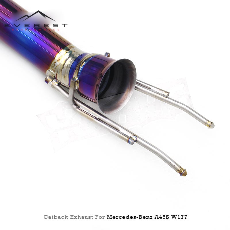 Racing Titanium Valvetronic Catback Exhaust Pipes for Mercedes-Benz A45/A45S AMG W177 2.0T 2020-2024 Valved Muffler Exhaust Pipe