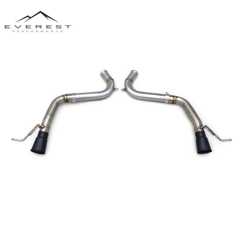 Race Stainless Steel Rear Axle Exhaust Pipes for Mercedes-Benz AMG SL63 5.5T 2013-2020 Non Valved Exhaust Pipes with Black Tips