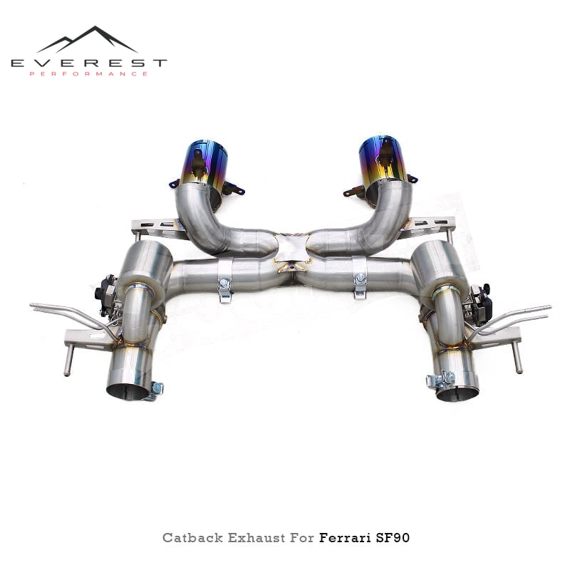 Racing Valvetronic Catback Exhaust Pipes for Ferrari SF90 Spider/Stradale 3.9T V8 2019-2023 Axleback Valve Muffler With Tips
