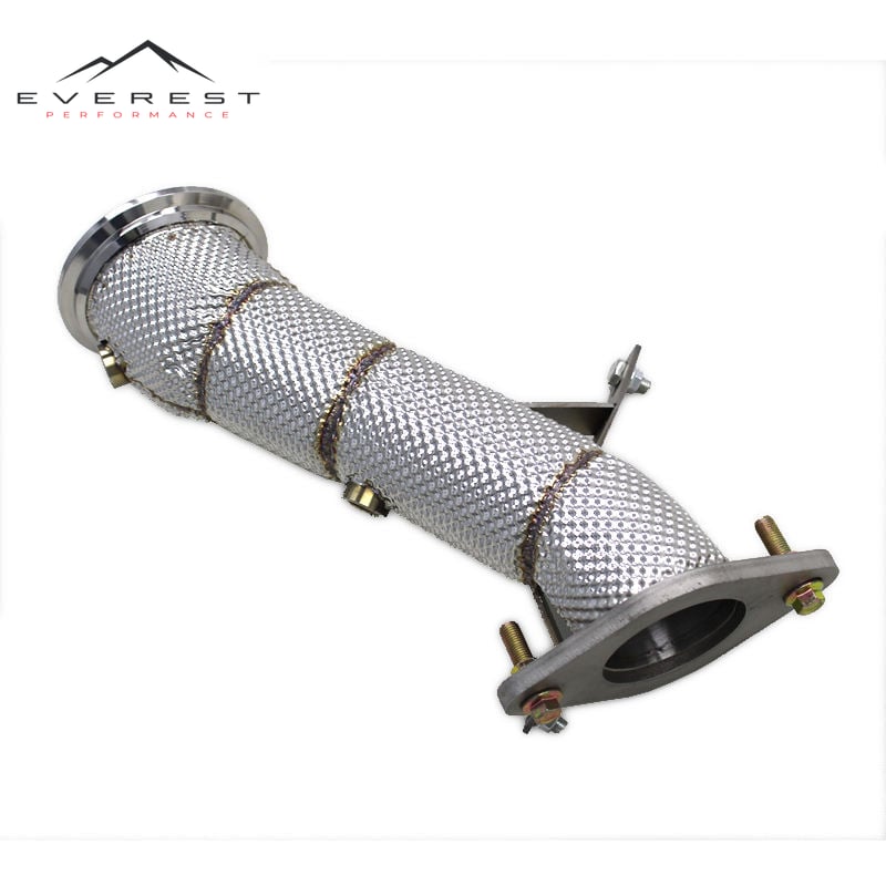Free Flow Exhaust Header for Cadillac CT4 2.0T 2019-2023 Stainless Steel Downpipe With Heat Shield