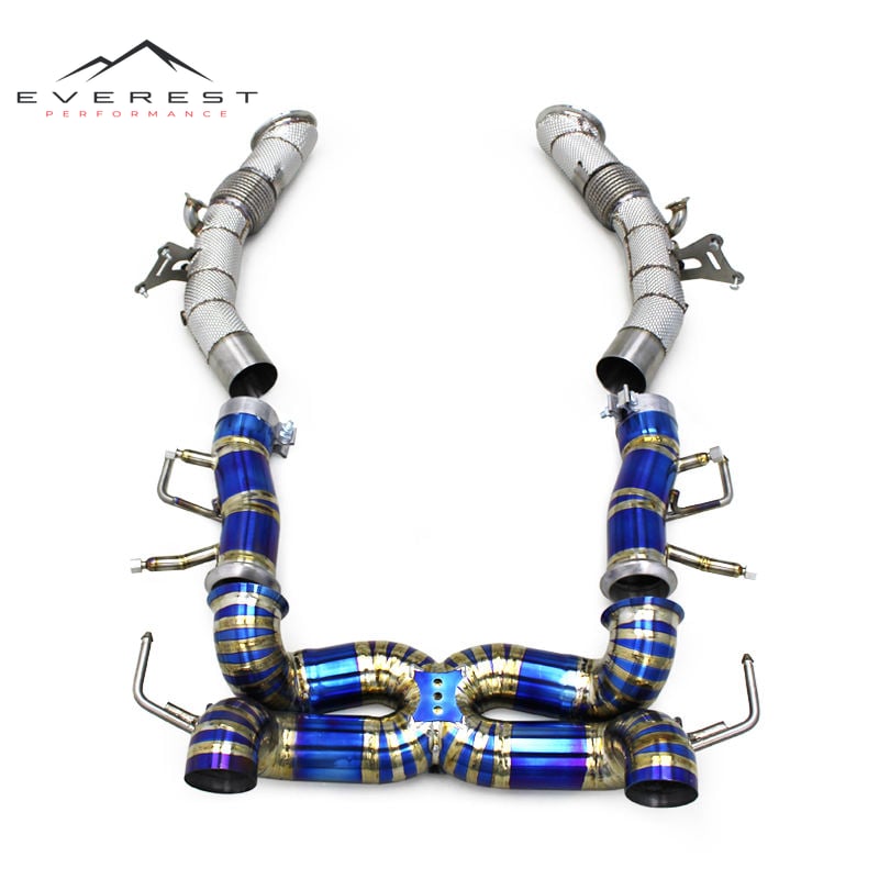 Custom Full Exhaust System for Ferrari SF90 3.9T V8 2019-2023 Titanium Pipes Muffler Escape Straight Downpipe Catback Exhaust