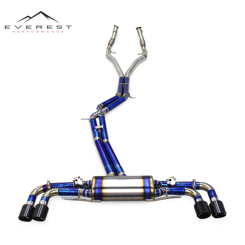 Custom Valve Exhaust System for Porsche Cayenne GTS 4.0T 2019-2024 Titanium Catback Exhaust SUS304 Header Downpipe