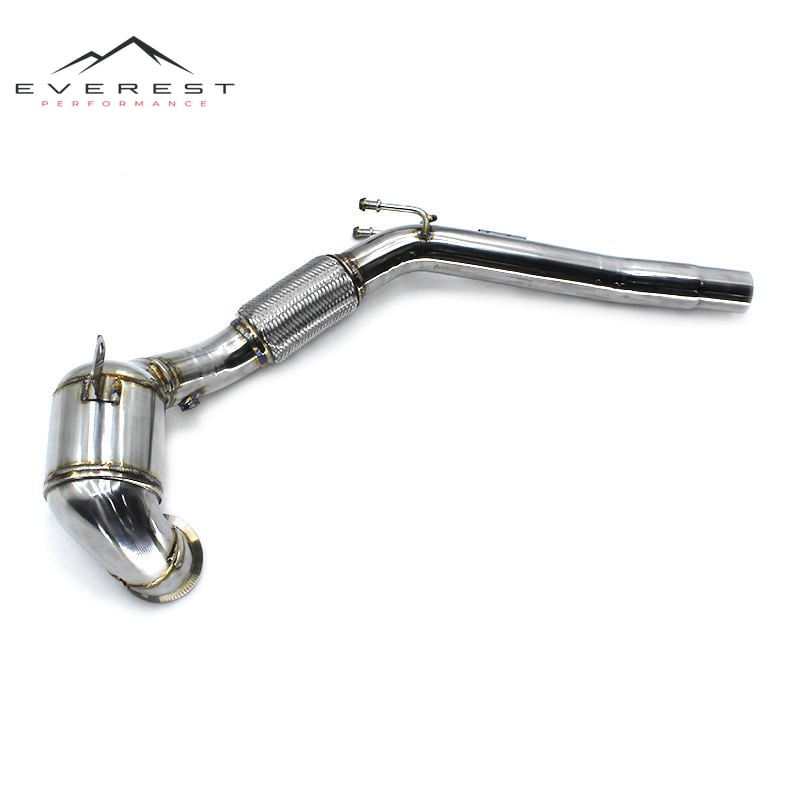 304 Stainless Steel High Flow Catted Downpipe for VW GOLF 8/GOLF 8 GTI/Tiguan/Arteon 2.0T 2019-2022 Upgrade with Catalyst