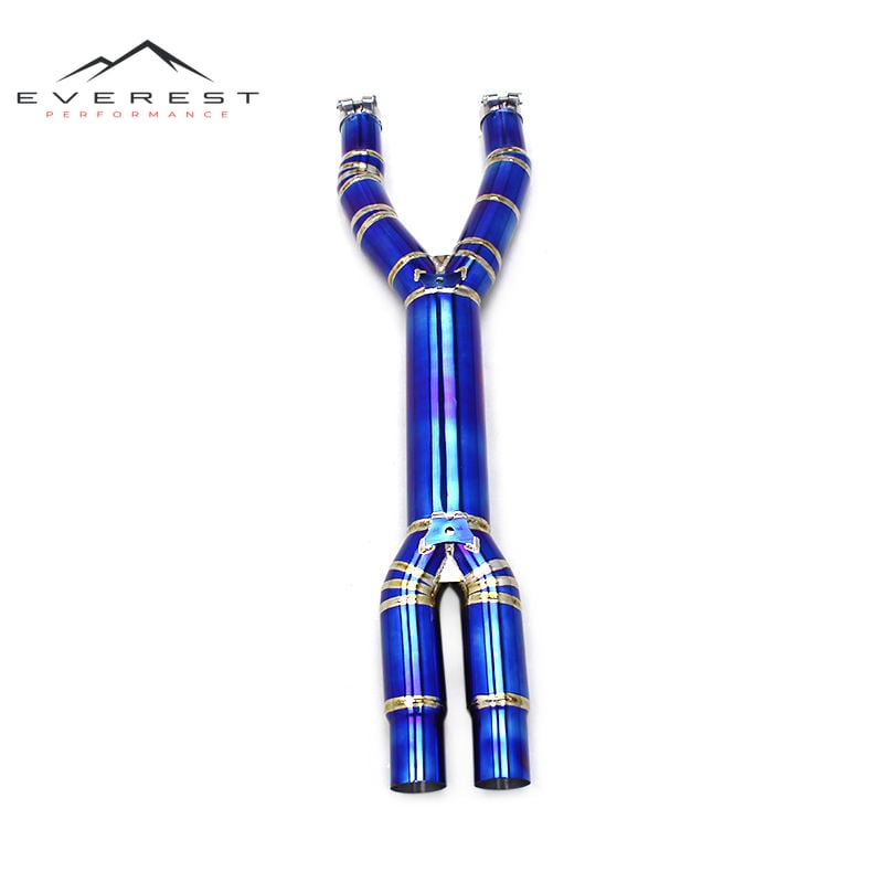 Custom Titanium X Mid Pipe Muffler for Ferrari California 4.3L 2009-2014 Upgrade Street Race Car Active Sound Exhaust System