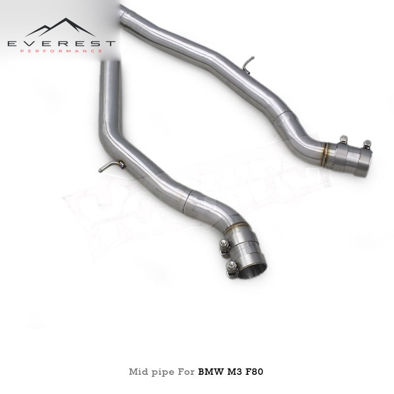 Sport Car SS304 Equal Length Exhaust Midpipe for BMW M3 M4 F80 F82 F83 S55 3.0T 2014-2019 Middle X-Pipe