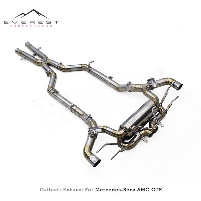 Custom Racing Edition Original Valved Exhaust System for Mercedes-Benz AMG GTR/GT R C190 4.0T 2019-2023 Titanium Catback Muffler