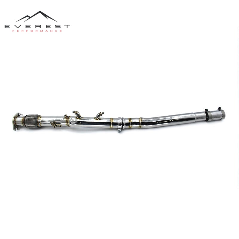 Straight Downpipe With Heat Shield for Mercedes-Benz CLA35 AMG 2020-2022 Stainless Steel Exhaust System Auto Part
