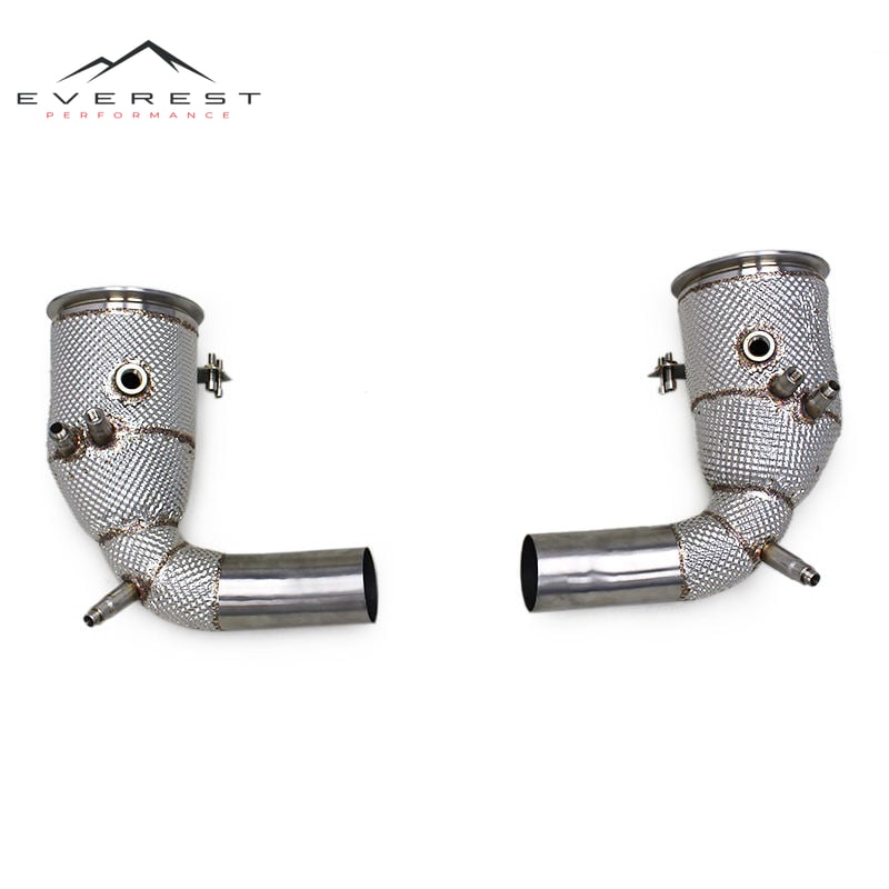 Auto Exhaust System Catted Downpipe for Porsche 911 992 3.0T 2019-2024 Stainless Steel Exhaust Pipes With Heat Shield