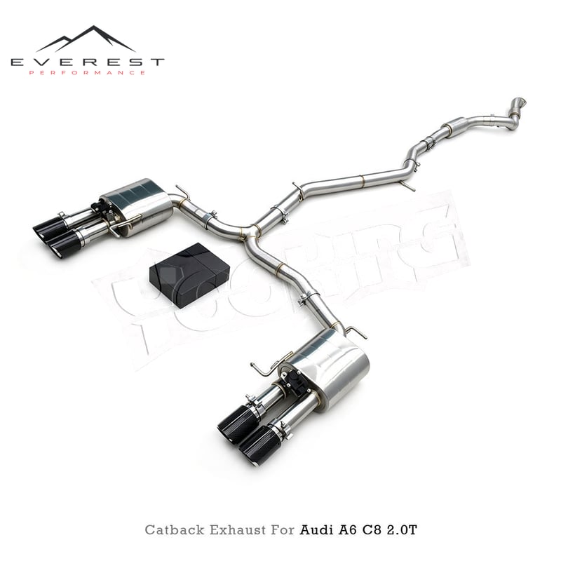 SS304 Exhaust Pipe System for Audi A6 C8 2.0T 2019-2026 Racing Electronic Valve Catback Exhaust System Four Outlet Nozzle