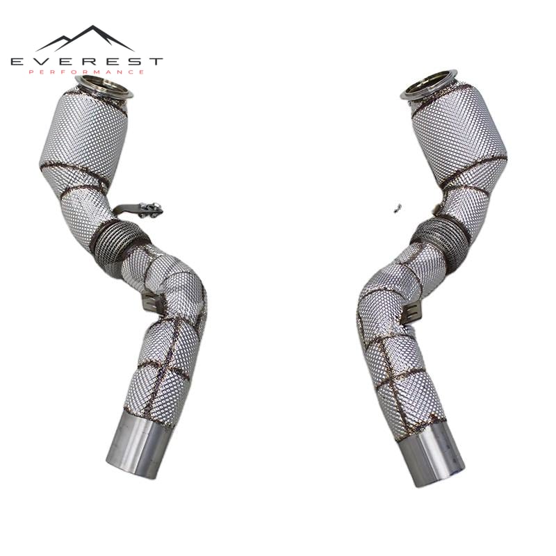 Stainless Steel Downpipe for BMW M850/M850i 4.4TT G14/G15/G16 Alpina B8 2020-2023 Catted/Free Flow Exhaust Pipes