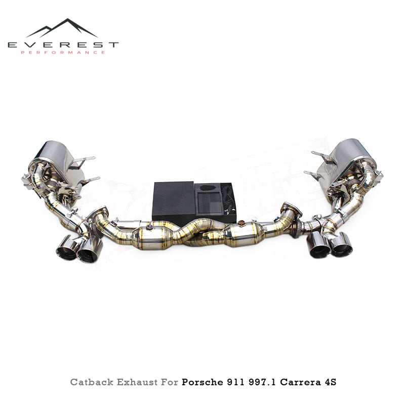 Titanium Catback Exhaust Pipe for Porsche 911 997.1/997.2 Carrera 4S 2004-2012 Titanium Exhaust Pipe With Valved System