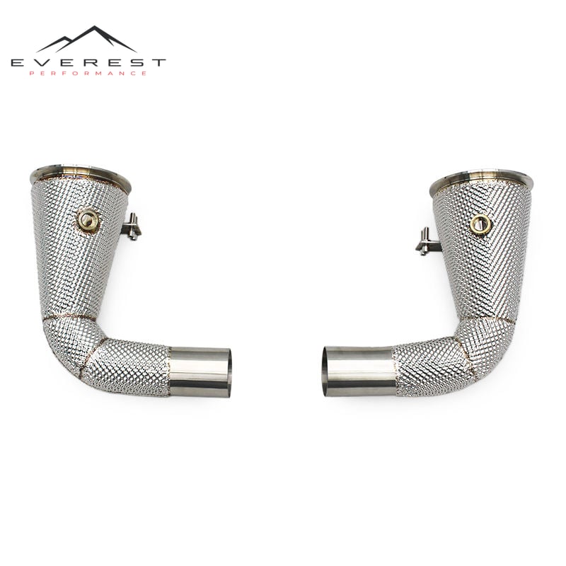 Plug and Play Exhaust Pipes for Porsche 911 992 Turbo S Carrera Free Flow Stainless Steel Downpipe