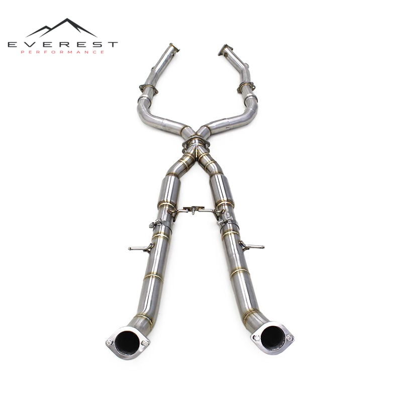 SS304 Front Pipe and Mid-pipe for Nissan 370Z High Performance Center Exhaust Pipe Section System