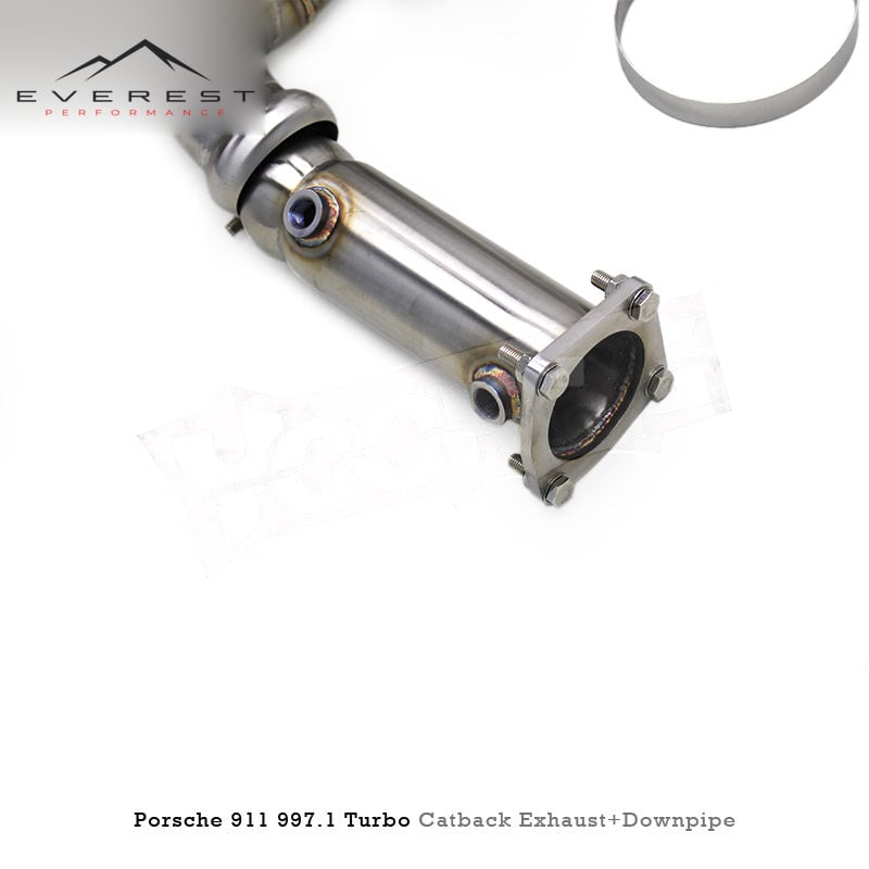 SS304L Exhaust Pipe System for Porsche 911 997/997.1 Turbo 3.6L 2004-2012 High Performance Catback Quad Tips Axle System