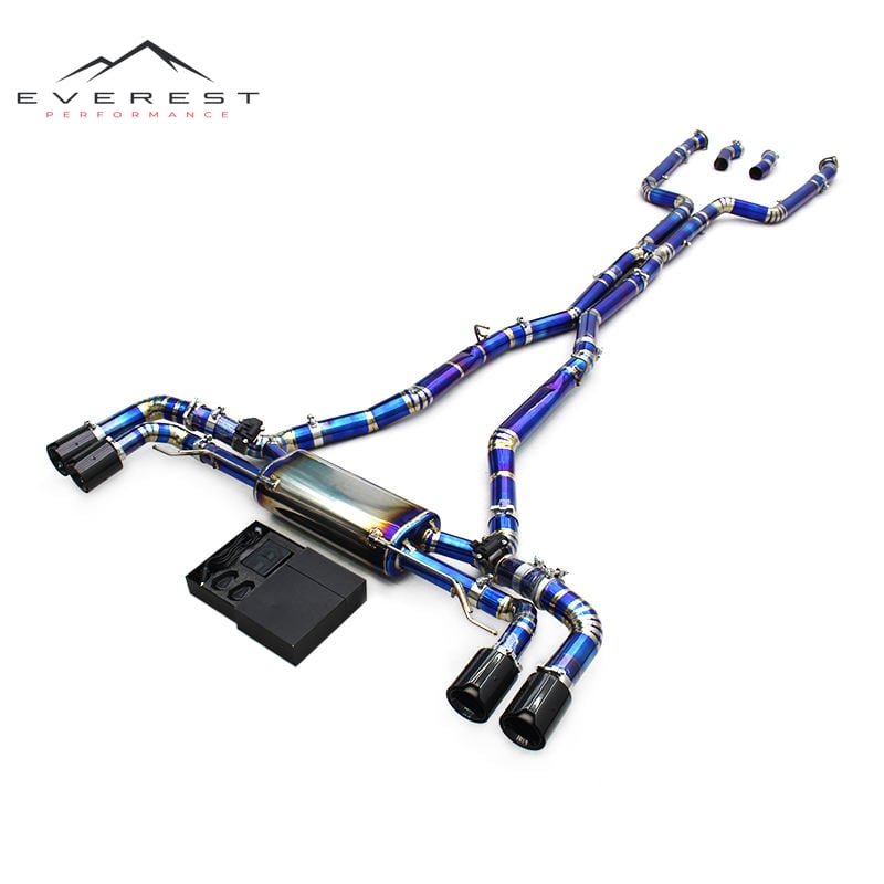 Titanium Valved Exhaust System for BMW X7 M60i 4.4TT 2020-2026 Titanium Valved Sport Catback Muffler with MP Tips