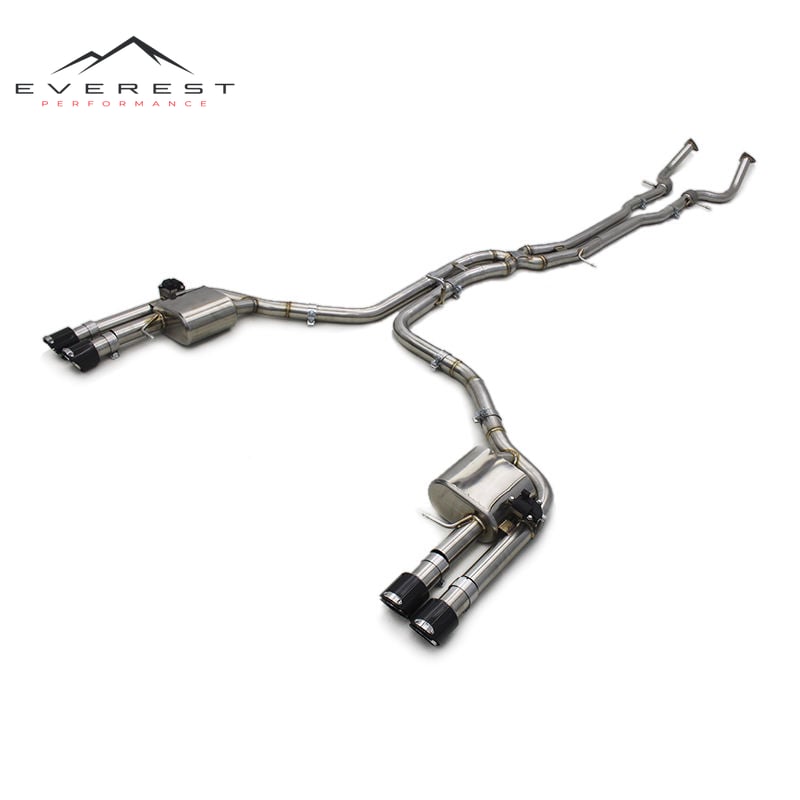 Valvetronic Muffler Exhaust Pipes for Audi S8 D4 4.0T 2013-2018 Stainless Steel Catback With Remote Control