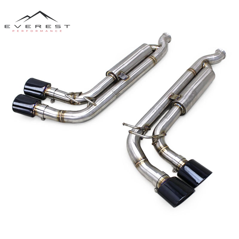 Non Valved Sport Exhaust for Mercedes-Benz G500/G550 W464 4.0T 2021-2022 Racing Track Exhaust Pipe with Black Tips